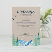 Welkomstbrief Kraft Mountain Wedding & Itinerary (Staand voorkant)