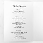 Welkomstbrief Louisiana Wedding & Itinerary Drieluik Programma (Binnenzijde eerst)