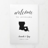 Welkomstbrief Louisiana Wedding & Itinerary Drieluik Programma (Cover)