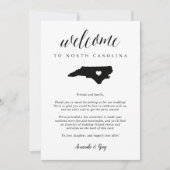 Welkomstbrief North Carolina Wedding & Itinerary (Voorkant)
