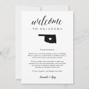Welkomstbrief Oklahoma Wedding & Reisroute