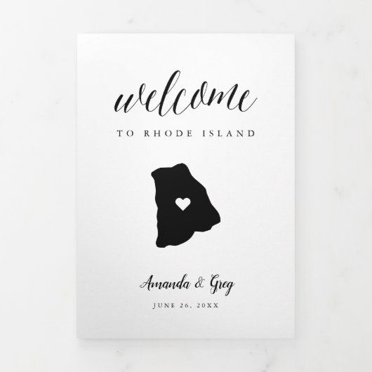 Welkomstbrief Rhode Island Wedding & Itinerary Drieluik Programma (Cover)