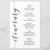 Welkomstbrief Sage Greenery Wedding, reisroute (Achterkant)