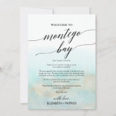 Welkomstbrief van Aqua Beach Montego Bay en reisro (Voorkant)