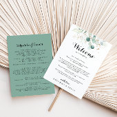 Welkomstbrief van de Rustic Eucalyptus Gold Weddin