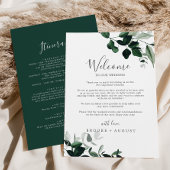 Welkomstbrief van Emerald Greenery Wedding