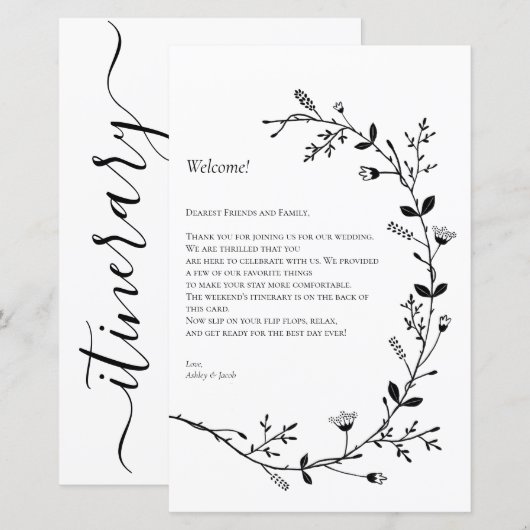 Welkomstbrief van het Wissel van het Wijnstokwedde (Voorkant / Achterkant)