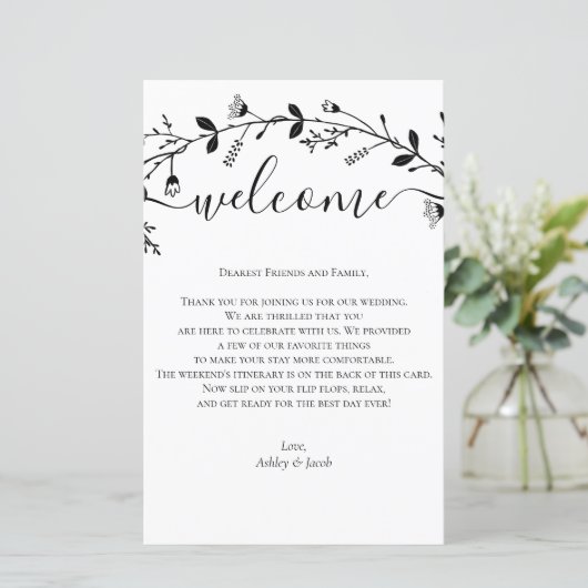 Welkomstbrief van het Wissel van het Wijnstokwedde (Staand voorkant)