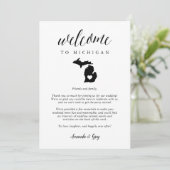 Welkomstbrief van Michigan Wedding & Itinerary (Staand voorkant)