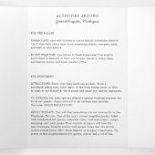 Welkomstbrief van Michigan Wedding & Itinerary Drieluik Programma (Binnenkant midden)