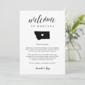 Welkomstbrief van Montana Wedding & Reisroute (Staand voorkant)