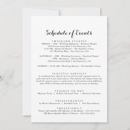 Welkomstbrief van Rustic Blush Bourgundy Wedding (Achterkant)