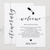 Welkomstbrief van St. Kitts en Nevis Wedding Programmakaart (Voorkant / Achterkant)