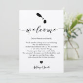 Welkomstbrief van St. Kitts en Nevis Wedding Programmakaart (Staand voorkant)