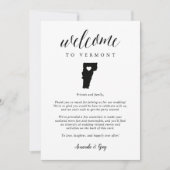 Welkomstbrief Vermont Wedding & Itinerary (Voorkant)
