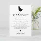 Welkomstbrief voor Barbados Wedding & Reisroute Programmakaart (Staand voorkant)