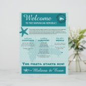 Welkomstbrief voor bruiloft Dominicaanse Republiek (Staand voorkant)