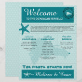 Welkomstbrief voor bruiloft Dominicaanse Republiek (Voorkant / Achterkant)