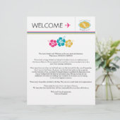 Welkomstbrief voor bruiloft in Mexico (Staand voorkant)