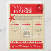 Welkomstbrief voor bruiloft in Mexico (Voorkant / Achterkant)