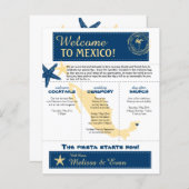 Welkomstbrief voor bruiloft Riviera Maya Mexico (Voorkant / Achterkant)