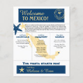 Welkomstbrief voor bruiloft Riviera Maya Mexico (Voorkant)