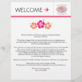 Welkomstbrief voor bruiloft voor Aruba (Voorkant)