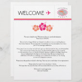 Welkomstbrief voor bruiloft voor Aruba (Voorkant / Achterkant)