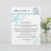 Welkomstbrief voor bruiloft voor Florida (Staand voorkant)