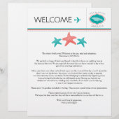 Welkomstbrief voor bruiloft voor Jamaica (Voorkant / Achterkant)