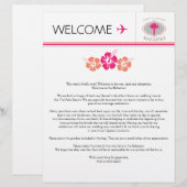 Welkomstbrief voor bruiloften voor de Bahama's (Voorkant / Achterkant)