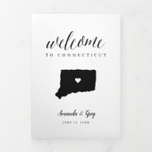 Welkomstbrief voor Connecticut Wedding en reisrout Drieluik Programma (Cover)