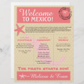 Welkomstbrief voor de bruiloft van Puerto Vallarta (Voorkant / Achterkant)