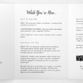 Welkomstbrief voor Georgië Wedding en reisroute Drieluik Programma (Binnenkant midden)