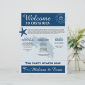 Welkomstbrief voor het blauwe huwelijk voor Costa  (Staand voorkant)