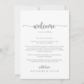 Welkomstbrief voor kalligrafie Silver Wedding (Voorkant)
