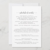 Welkomstbrief voor kalligrafie Silver Wedding (Achterkant)