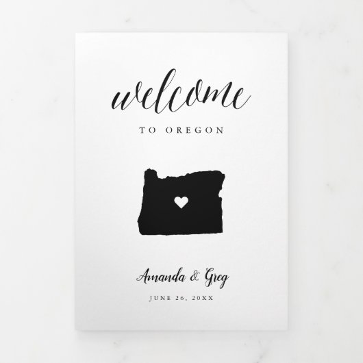 Welkomstbrief voor Oregon Wedding & Reisroute Drieluik Programma (Cover)