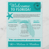 Welkomstbrief voor Starfish Ocean Blauwgroen Flori (Voorkant)