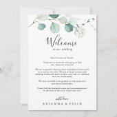 Welkomstbrief zomergroene eucalyptus Weddenschap (Voorkant)