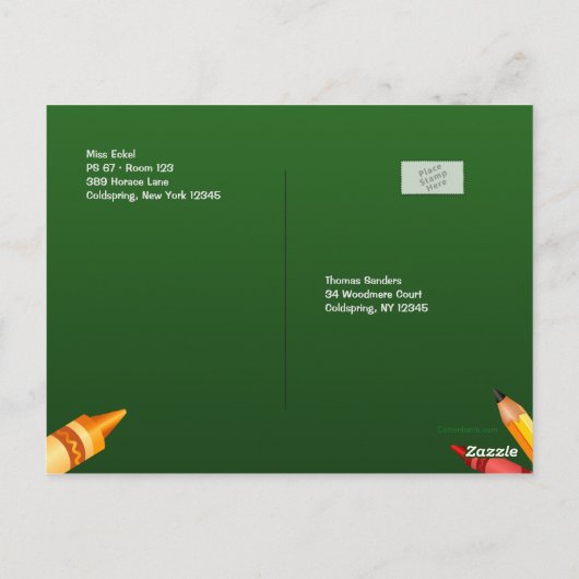 WelkomstBriefkaart school Briefkaart (Achterkant)