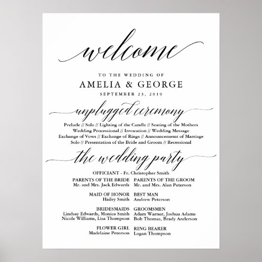 Welkomstbruiloft Poster (Voorkant)