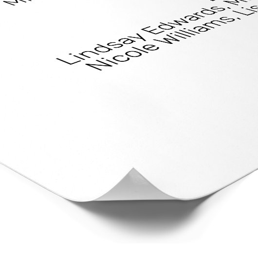 Welkomstbruiloft Poster (Hoek)