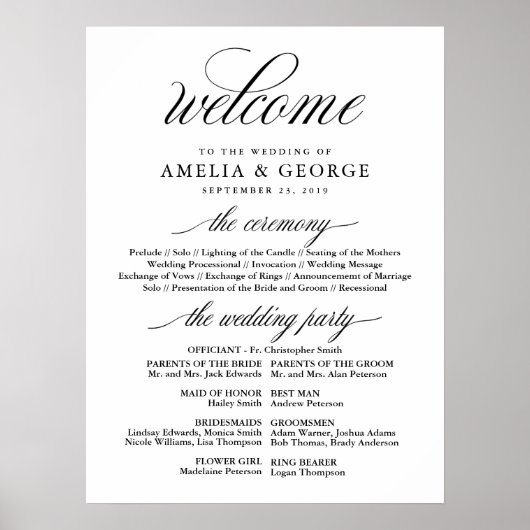 Welkomstbruiloft Poster (Voorkant)