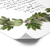 Welkomstbruiloft - Trendy Green Leaf Swags Poster (Hoek)