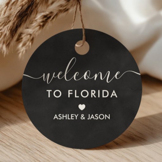 Welkomstcadeau, Label, bruiloft Welkomsttas, bord Bedankjes Labels