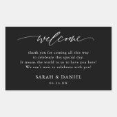 Welkomstcadeau voor het zwarte huwelijk van Elegan Rechthoekige Sticker (Voorkant)