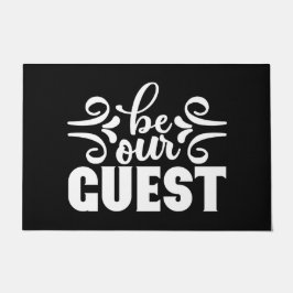 Welkomstdeur kan onze gast zwart wit zijn deurmat