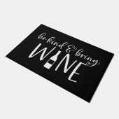 Welkomstdeur Mat be kind & breng WIJN (Schuin)