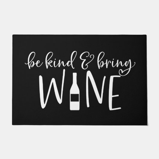 Welkomstdeur Mat be kind & breng WIJN (Voorkant)